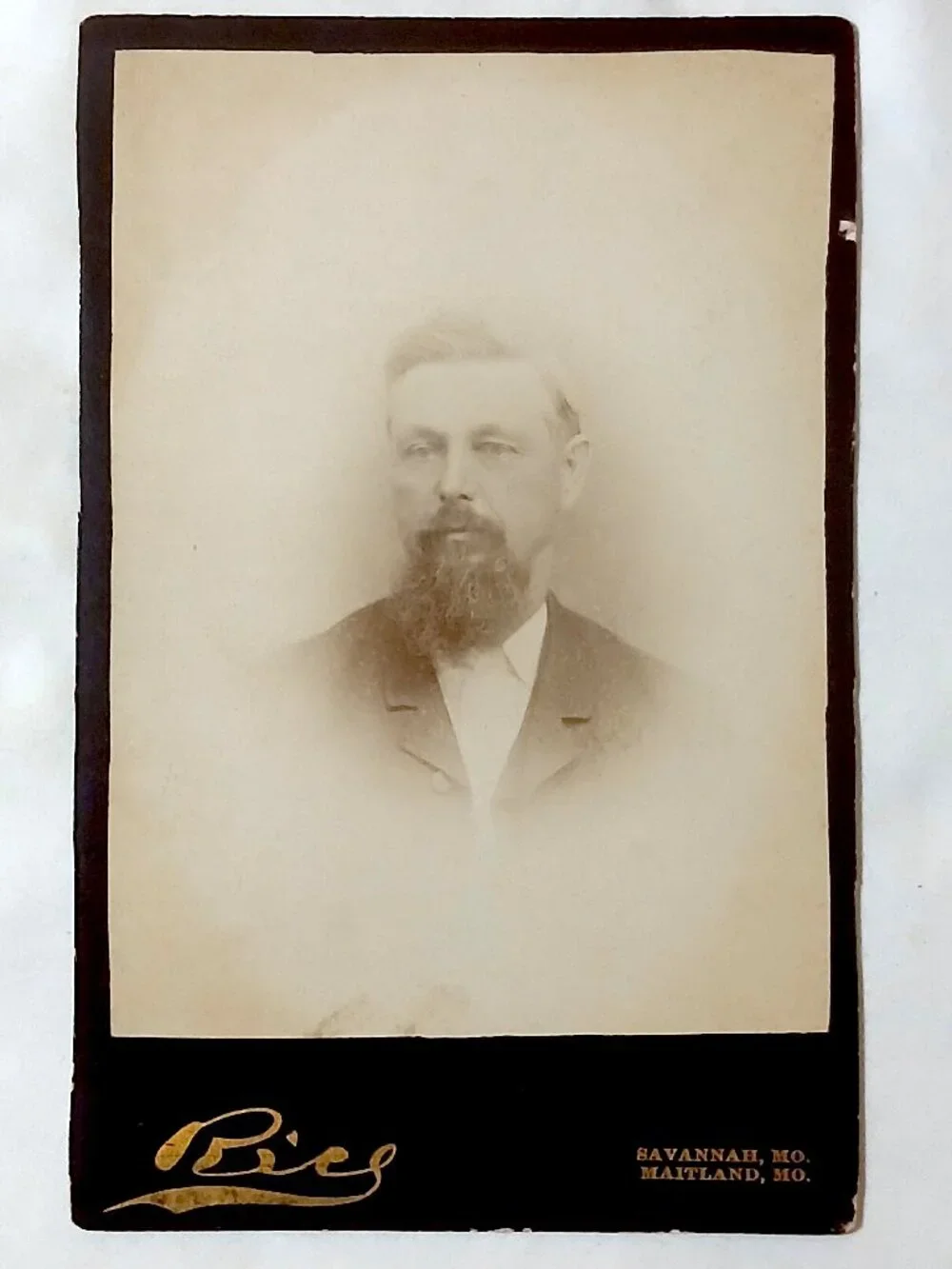 2 Antique Bier Cabinet Cards Missouri St Joseph Savannah Maitland Victorian Phot